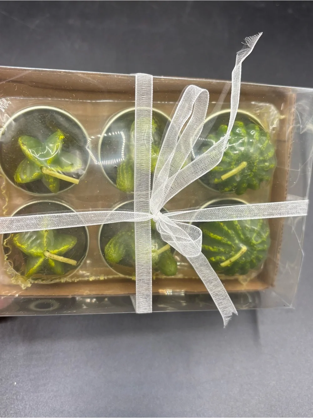 AiXiAng Handicraft Cactus Candles Tealights Shaped Home Party Gift Box Set of 6
